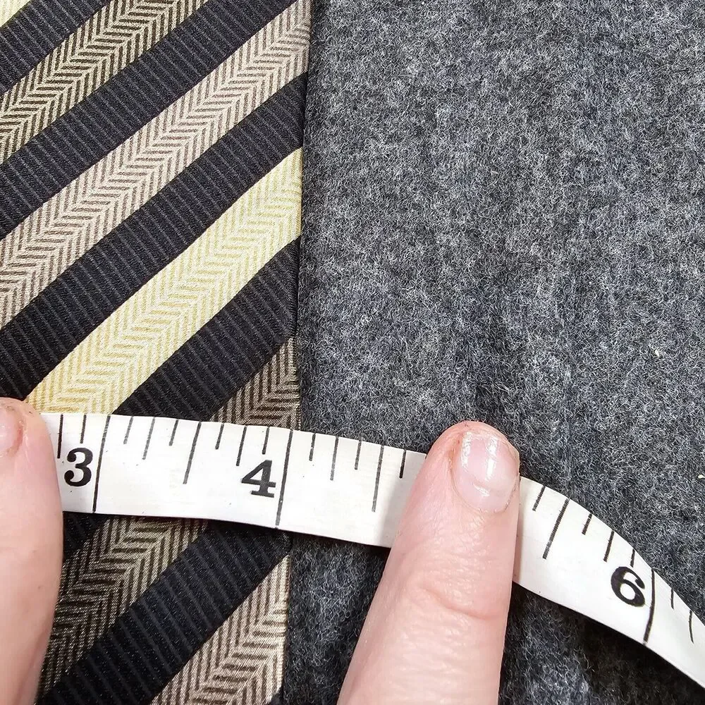 Giorgio Brutini Silk Repp Striped Necktie Brown Black 58